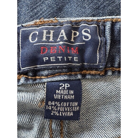 Chaps Denim Petite Madden Straight Womens Jeans Size 2P EUC - Picture 11 of 12